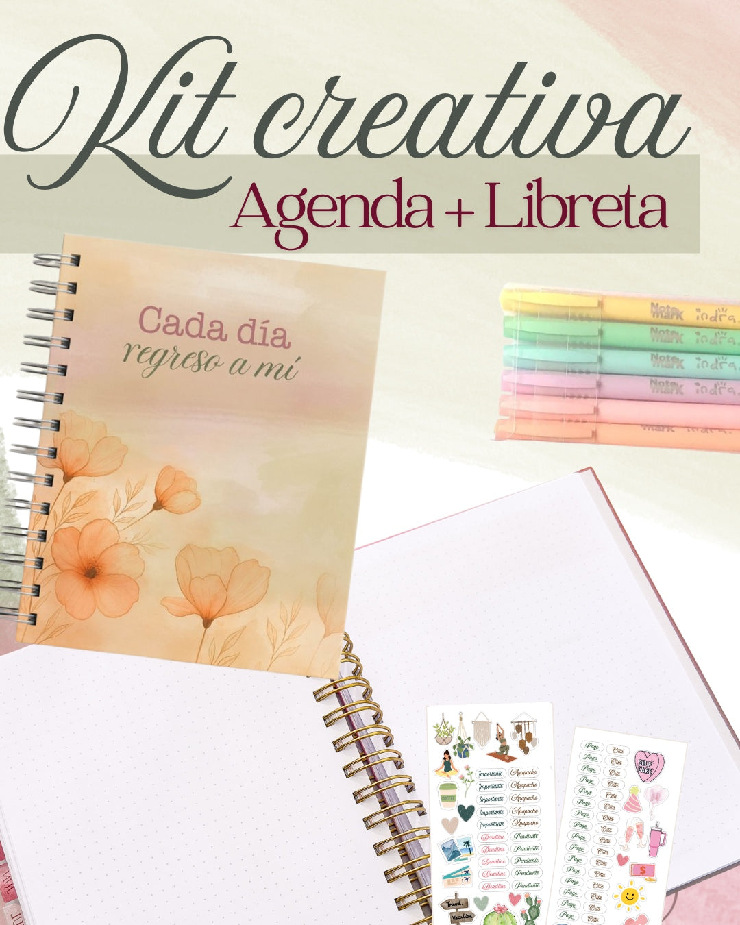 KIT CREATIVA Agenda Raíces + Bullet Journal