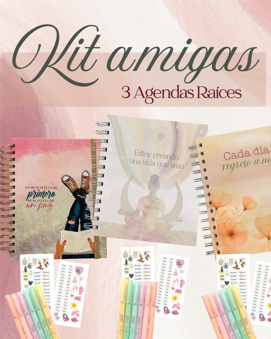 KIT AMIGAS 3 Agendas Raíces