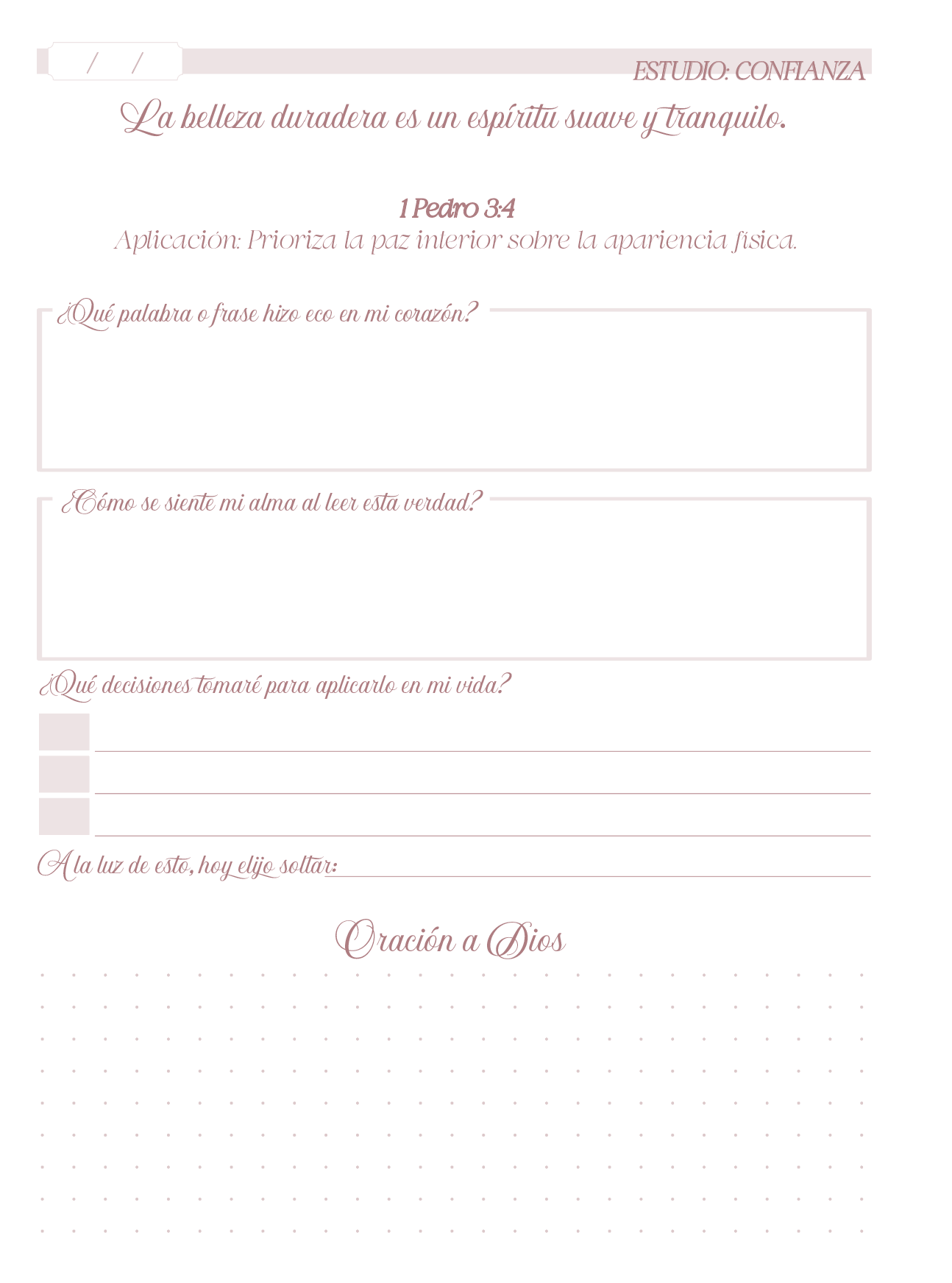 Prayer journal - Diario de Oración