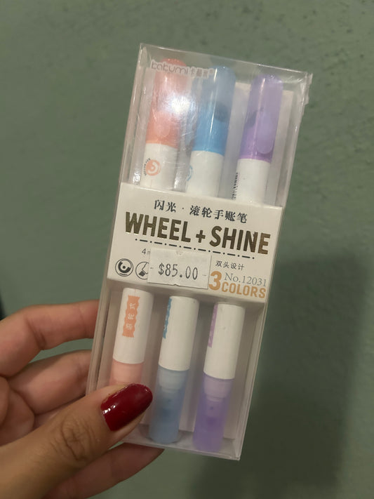 Marcadores wheel para margen doble punta