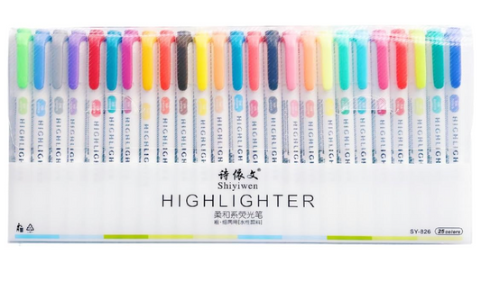 Set de 25 Resaltadores Mildliner doble punta