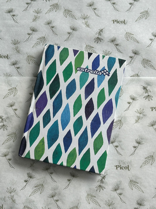 Libreta mini pasta dura hojas de raya estrella blanca