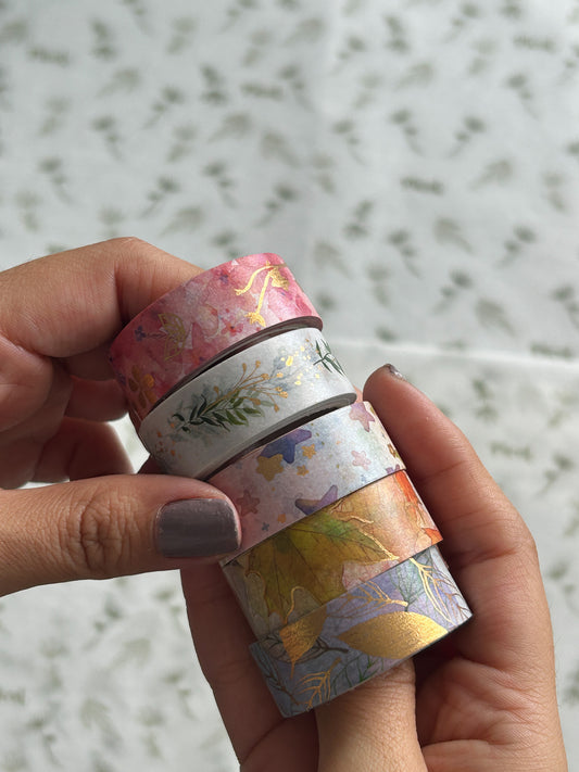 Set washi tape foil con 5