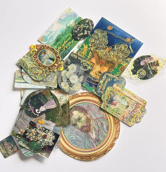 Stickers pintores foil serie verde