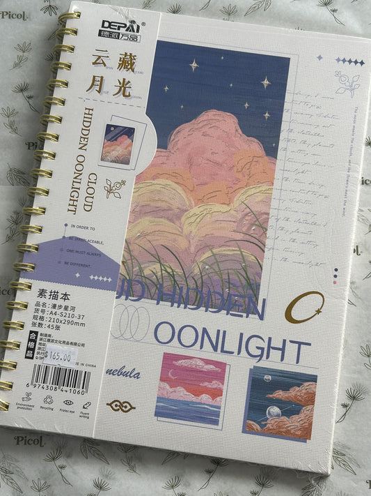 Sketch book profesional moonlight hojas color hueso