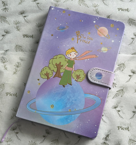 Libreta cuadro chico  principito 14x21.5 pasta dura