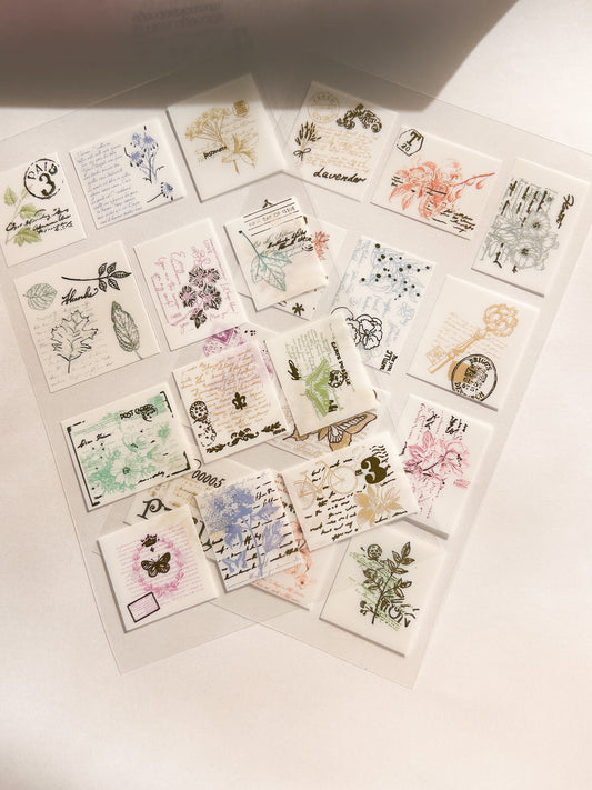 Sticker timbres blancos 2 plantillas