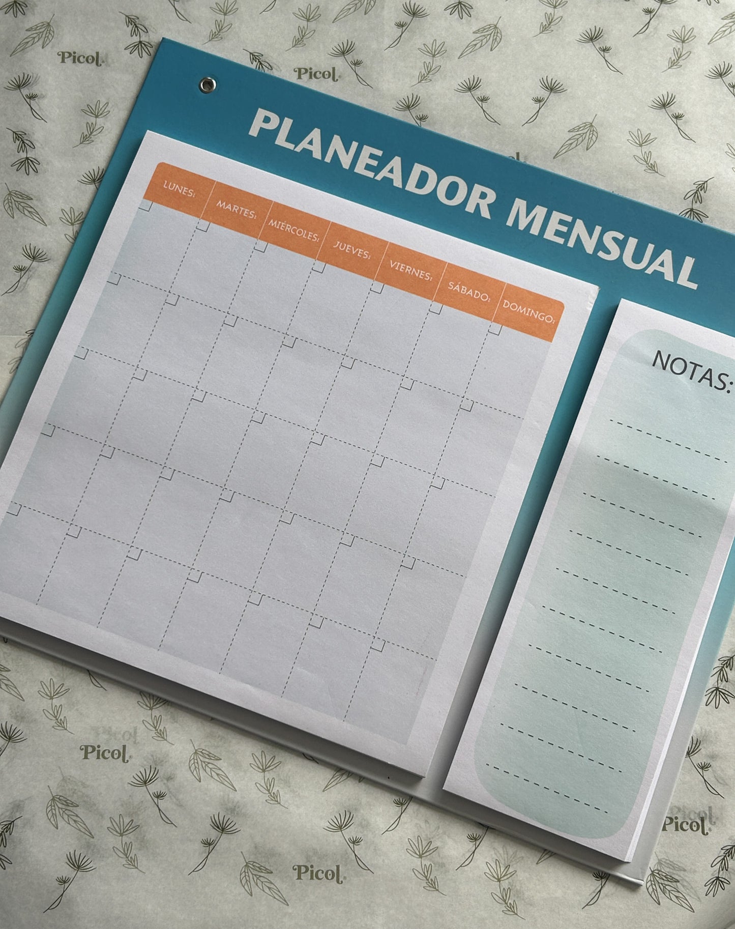 Planner mensual de pared