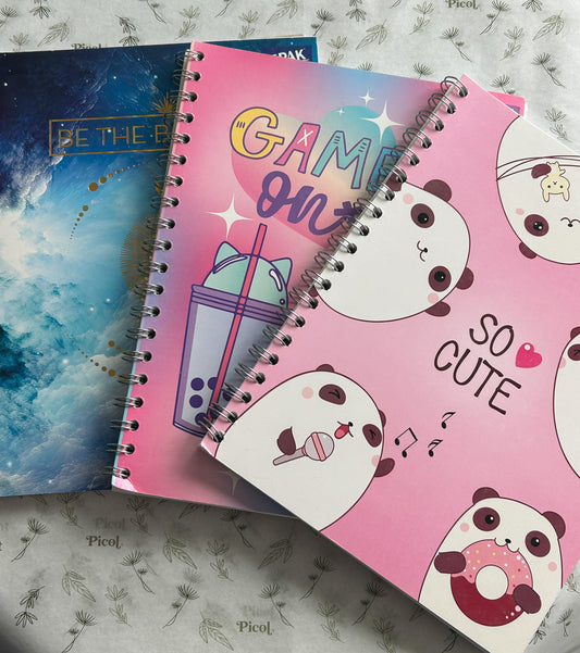 Set de 3 libreta profesional raya upack pasta blanda