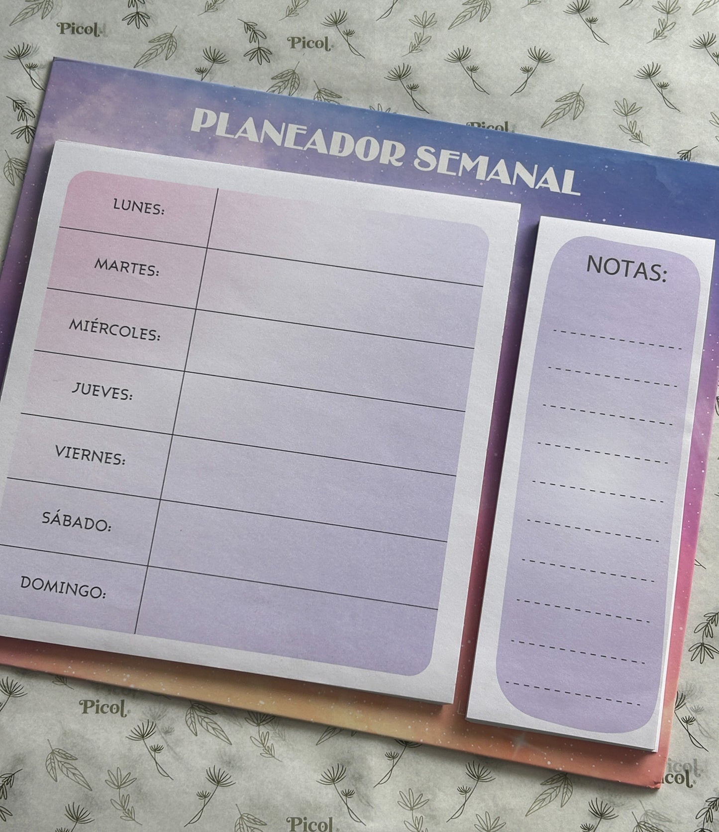 Planner semanal de pared